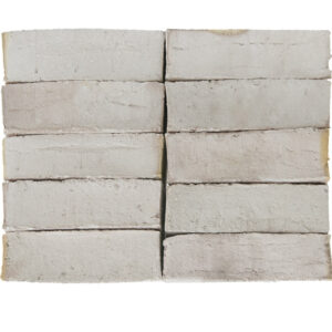 Ladrillo Rústico Manual Blanco Marfil Medida Inglesa