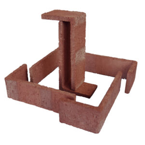 Esquina Rústica Semimanual Roja Raspado