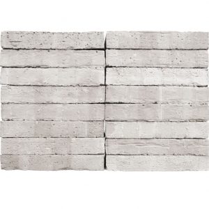 Plaqueta Semimanual Blanco Marfil Rústica 24x4x1,5cm