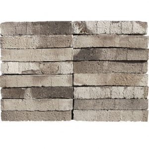 Plaqueta Semimanual Gris Destonado Klinker Rústica 24x4x1,5cm