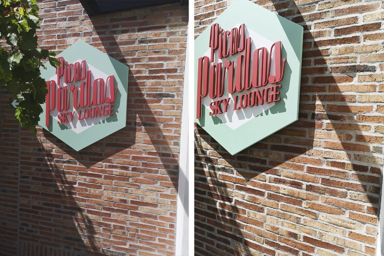 Decoración plaquetas ladrillo bar